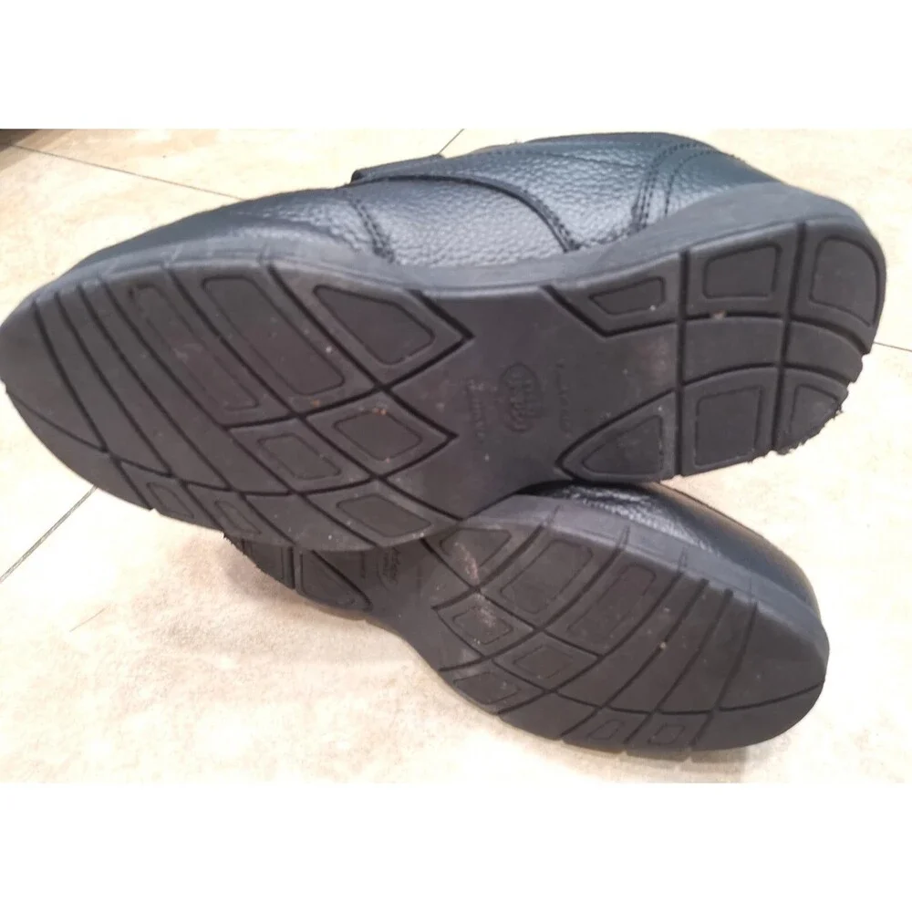 Men's Dr Scholl's Coast Therapeutic Casual Black Leather Shoes Size 9 EEE Width
